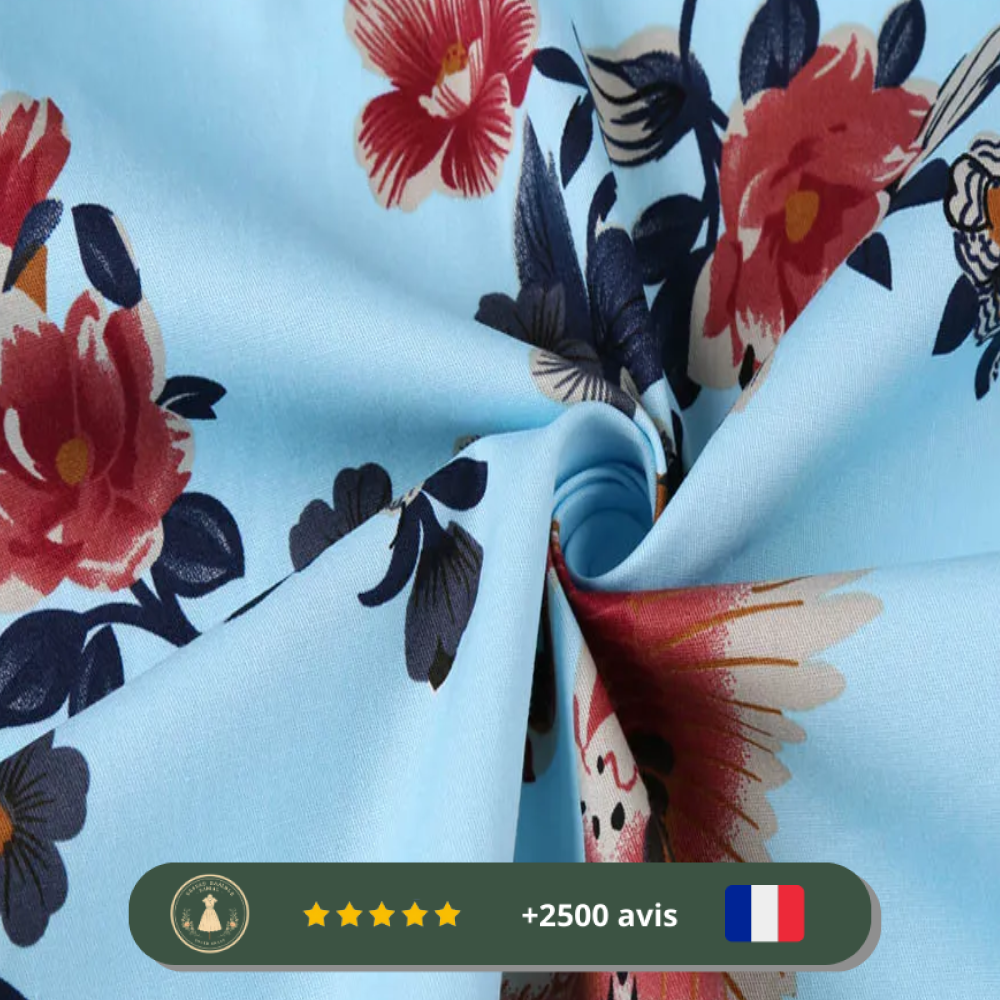 Jupe années 30 imprimé floral – Image 2